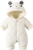 WYTbaby Baby Snowsuit Animal Hooded Romper Thick Windproof Winter Jumpsuit for Infant Newborn Boys Girls 0-12 Months