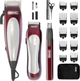 Wahl Complete Grooming Set Hair Clipper, Beard Trimmer & Personal Nose Hair Remover for Men Corded Hair Cutting Kit, Stubble Trimmer, Nose/EarTrimmer, 10 Attachment Combs, High Precision Blades