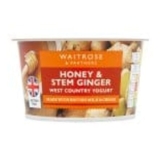 Waitrose Honey & Stem Ginger Yogurt Single150g