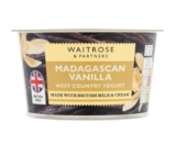 Waitrose Madagascan Vanilla Yogurt Single150g