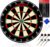 Wakefa Bristle Dart Boards for Adults, Steel Tip Dart Board Set, Professional Dartboard and Darts in Game Room Bar Office, Regulation Size High Grade Sisal Dartboards with 6 18g Metal Tip Darts