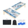 Wakefa Cornhole Set: 2 Solid Wood Boards, 3x2ft, 8 Bags