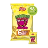 Walkers Monster Munch Roast Beef Multipack Snacks Crisps 6x20g