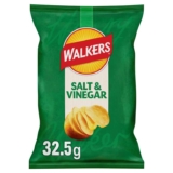 Walkers Salt & Vinegar Crisps 32.5g (Case of 32) (S&S £10.53)