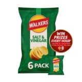 Walkers Salt & Vinegar Multipack Crisps 6x25g