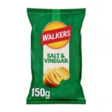 Walkers Salt & Vinegar Sharing Crisps 150g