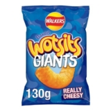 Walkers Wotsits Giants Really Cheesy Vegetarian Baked Snacks 130 G