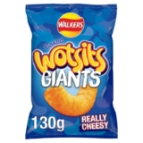 Walkers Wotsits Giants Really Cheesy Vegetarian Baked Snacks 130 g S&S £1.35