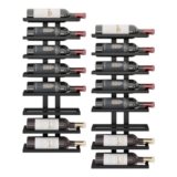 Wall Mounted 8 Bottle Wine Rack, 2pc