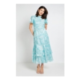 Wallis Floral Burn out Ruffle Midi Dress