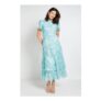 Wallis Floral Burn out Ruffle Midi Dress