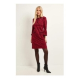 Wallis Petite Leopard Ponte Contrast Shift Dress