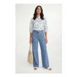 Wallis Scenic Print Pleat Detail Organza Shirt