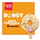 Walls White Chocolate & Cookies Donut 4 Pack/ Cocoa & Cookies Donut 4 Pack