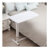 Warmiehomy Overbed Table with Wheels, 70-95cm, 80x40cm, Tilting 45 Desktop