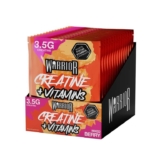 Warrior Creatine Plus Vitamins Sachets, Daily Wellness Drink Mix with 3.5g Creatine and Multivitamin Blend for Energy, Focus, Immunity