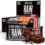 Warrior RAW Protein Bars 12 x 75g 20g High Protein Bar, Low Sugar, Variety Pack