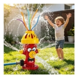 Water Sprinkler for Kids Fire Hydrant Toy with 6 Tubes