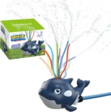 Water Sprinkler for Kids, Fire Hydrant Water Toy Hose Sprinkler Garden Spinning Sprinkler for Kid, Summer Outdoor Sprinkler Toys for Boy/Girls Gift 3-10 Years Old with Storage Bag (Whale)