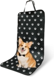 Waterproof Dog Car Seat Cover Universal Fit Car Seat Protector for Dogs, Non-Scratch Back & Rear Seats, Pet Seat Cover for Cars, Trucks & SUVs, Heavy Duty, Easy to Clean (Black)