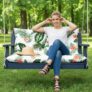 Waterproof Swing Seat Cushions: 2/3/4 Seater Thick Patio Bench with Anti Slip Stripor Garden Furniture Pad for Stylish Garden Decoration (Hawaiian, 150x100cm)