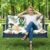 Waterproof Swing Seat Cushions: 2/3/4 Seater Thick Patio Bench with Anti Slip Stripor Garden Furniture Pad for Stylish Garden Decoration (Hawaiian, 150x100cm)