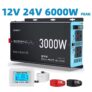Wave Power Inverter UK 24V 240V 3000W Solar Panel Car RV Camping LCD Display (with code) MQL Power Inverter Local Store