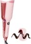 Wavytalk Power Wave Hair Crimper, Curling Iron Hair Crimper Waver, Ventilation Design for Less Damage, Ionic Reduces Frizz, Effortless-Waver, Dual Voltage Crimping Iron, Pink