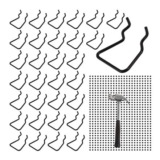 Waziaqoc 32Pcs Pegboard Plier Holders, Stainless Steel Hooks (Black)