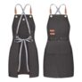 Wdsilkbo Black Waterproof Apron for Men and Women, 3 Pockets