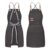 Wdsilkbo Black Waterproof Apron for Men and Women, 3 Pockets