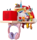 WeMa Tonie Shelf Rainbow – Wall Shelf for Toniebox & Figures – space for up to 20 Tonie Figures & Headphones – magnetic Toniebox Shelf for Girls & Boys