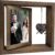 Wedding Anniversary Photo Floating Frame, 46 Inch Double Sided Wooden Engagement Picture Frame with 360Rotation, Romantic First Anniversary Birthday Gift for Her Him Couple Parents Friend