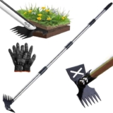 Weed Puller Tool with 150cm Long Handle, 2-in-1 Weed Rake & Garden Hoe – Sold by Ryfpdml / FBA