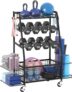 Weight Rack for Dumbbells – Widened Home Gym Storage Rack – Dumbbell Rack with 4 Flexible Wheels and Unique Storage on Both Sides