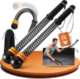 Weighted Training Ropes, Combat Rope without Rope, Wireless Fitness Ropes, with an Adjustable Weight Ring Design and Improved Ergonomic Handle for More Dynamic Operation