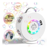 Weilim Bubble Machine for Kids, 360 Rotating Blower