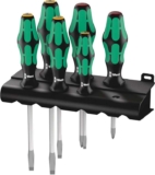 Wera 334 SK/6 Kraftform Plus Mixed Screwdriver Set 6 Pieces with rack