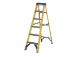 Werner Fibreglass 1.7M 6 Step Swingback A Frame Step Ladder – Free C&C