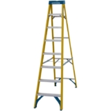 Werner Fibreglass Swingback Step Ladder 8 Tread SWH 3.15m (2.23m Height) – Free C&C