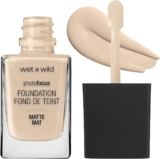 Wet n Wild Photo Focus Matte Foundation, Buildable High-Performing Liquid Makeup, Flash-Proof No White Cast and Pore-Blurring Finish, Toffee