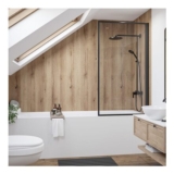 Wetwall Elite Post Formed Shower Hadrian Oak Wall Panel 2420 X 1200mm