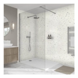 Wetwall Elite Tongue and Groove Quartzo Bianco Shower Wall Panel 2420 X 1200mm