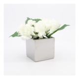 White Artificial Hydrangea in Ceramic Pot 20x25cm