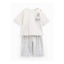 White & Blue Peter Rabbit Tee & Trousers Set