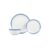 White & Blue Stripe Dinner Set – 12 Piece