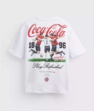White Coca Cola Football Graphic T-Shirt sizes S to XXXL ) – Free click and collect