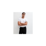 White Cotton Muscle Fit T-Shirt