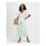 White Cotton Palm Embroidered Maxi Dress