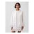 White Eyelet Hem Relaxed Shirt Jacket